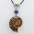 Ammonite Shell Pink Crystal Bead Necklace