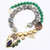 Natural Green Labradorite Gold Plated  Necklace