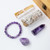 Natural Amethyst Reiki Healing Crystal Gemstone Column Set