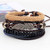 Vintage Multi-layer Wood Beads Leather Bracelet