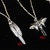 Gothic Death Skull Moth Cicada Quartz Necklace