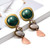 Vintage Rhinestone Fine Long Metal Dangle Drop Earrings