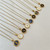 Vintage Letter Coin Gold Stainless Alphabet Necklace - R2 Black