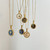 Vintage Letter Coin Gold Stainless Alphabet Necklace - S1 Black