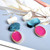 Colorful Irregular Natural Stone Drop Earrings