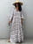 Kaftan Packed  Leaves  Pattern Boho Beach Cover Up