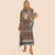 Kaftan Tropical V-Neckline Maxi Vivid Dress