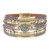 Leather Zinc Alloy Wrap Bracelet