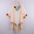 White Hollow Bathing Suit Cover Up With Fringe Trim