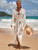 Crochet White Knitted  Tunic Long Pareos Cover up