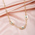 Green Stone Crystal Snake Chain Multilayer Necklace
