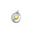 Water Drop Oval Natural Shell Stainless Steel Pendant
