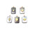 Water Drop Oval Natural Shell Stainless Steel Pendant