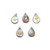 Water Drop Oval Natural Shell Stainless Steel Pendant