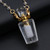 Precious Stone Perfume Bottle Necklace