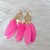 Feather Tassel Hook Earrings