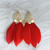 Feather Tassel Hook Earrings