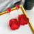 Acrylic Petal Flower Tassel Exaggerated Long Earrings