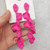 Acrylic Petal Flower Tassel Exaggerated Long Earrings