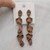 Acrylic Petal Flower Tassel Exaggerated Long Earrings