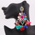 Boho Crown Crystal Tassel Drop Dangle Earrings