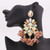 Boho Crown Crystal Tassel Drop Dangle Earrings