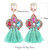Boho Crown Crystal Tassel Drop Dangle Earrings