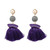 Bohemia Statement Tassel Long Gem Beads Earrings