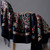Winter Flower Embroidered Pashmina Cashmere Tassels Scarf