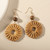 Rattan Raffia Handmade Tassel Pendant Earrings