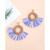 Rattan Raffia Handmade Tassel Pendant Earrings