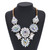 Multicolor Chunky Crystal Rhinestone Tassel Necklace