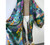 Boho African Silk Feel Kimono Kaftan Cocktail Cardigan