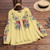 Bohemian Floral Tunic Oversized Casual Tunic Blouse