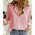 Women Elegant Button Lapel Long Sleeve  Blouse -  size small