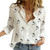 Women Elegant Button Lapel Long Sleeve  Blouse - size XL