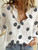 Women Elegant Button Lapel Long Sleeve  Blouse - size XL
