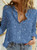 Women Elegant Button Lapel Long Sleeve  Blouse - size XL