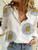 Women Elegant Button Lapel Long Sleeve  Blouse - size XL