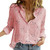 Women Elegant Button Lapel Long Sleeve  Blouse - size XL