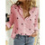 Women Elegant Button Lapel Long Sleeve  Blouse  - size 5XL