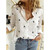 Women Elegant Button Lapel Long Sleeve  Blouse  - size 5XL