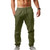 Summer Elastic Waist Fitness Cotton Linen Hip-Hop Pants - size M