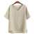 Summer Loose Leisure  V-Neck T-Shirt For Women
