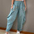 Summer Patchwork Distressed Loose Harem Trousers