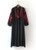 Floral Embroidered  Cotton Linen Long Sleeve Maxi Dress