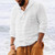 Autumn Hooded Solid Color Cotton Buttons Beach Shirt