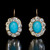 Vintage Hollow Indian Tribal Resin Dangle Earrings