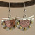 Vintage Hollow Indian Tribal Resin Dangle Earrings