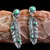 Vintage Hollow Indian Tribal Resin Dangle Earrings